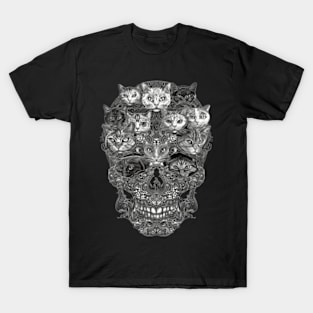 Artistic Vision Cat Skull T-Shirt